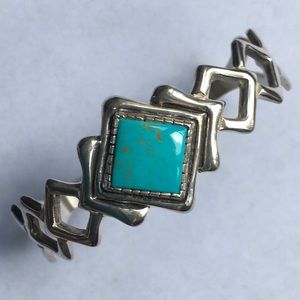 Sterling Silver Turquoise Cuff. Like New